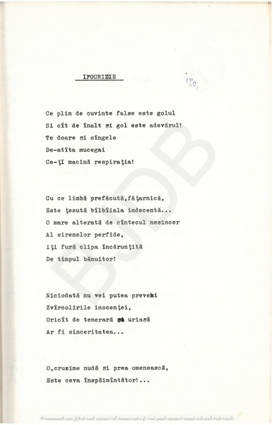 M-1076-1130-18 - 55 de Poezii în manuscris dactilografiat. ALEXANDRU MIRCESCU